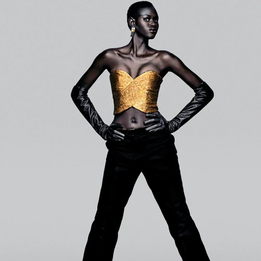 H&M Studio Collection 2023 Leather Evening Long Black Elbow Gloves‎ XS/S